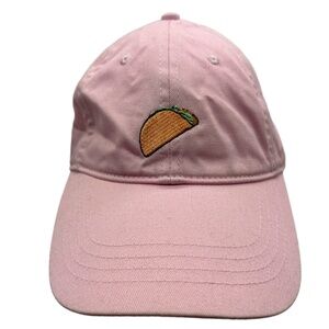Pink Taco Embroidered Hat Adjustable Dad Cap Funny Food Theme Cotton Unbranded